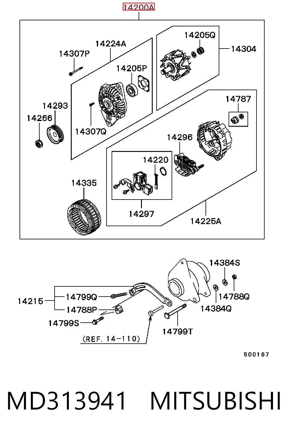 SMD354804 Landwind Alternador de coche