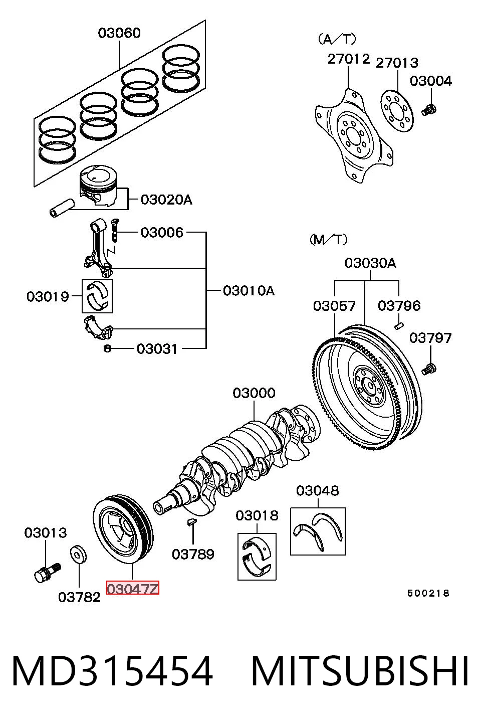 MD315454 Mitsubishi Dámper