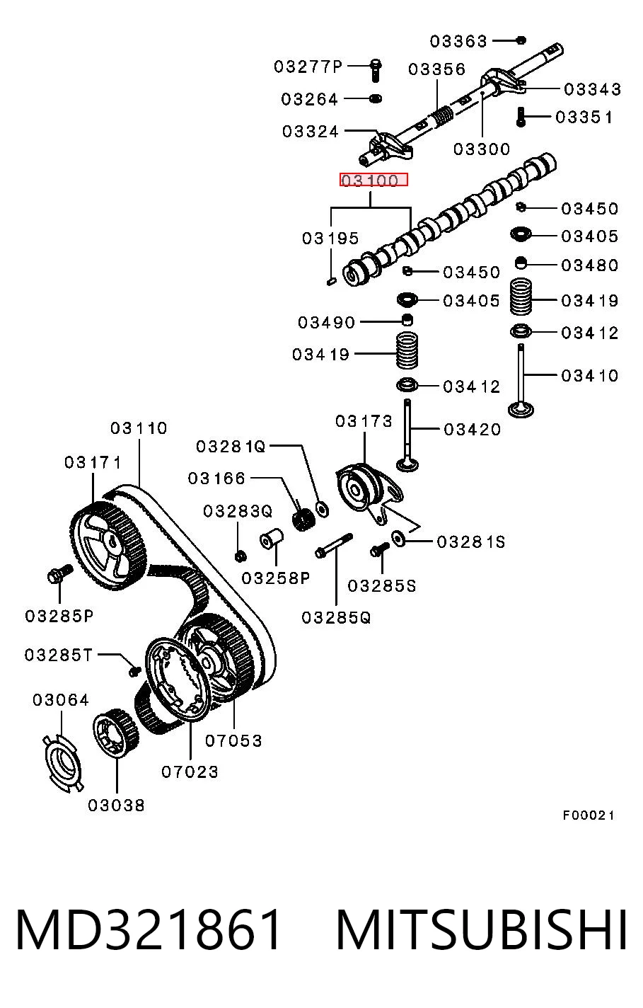 Comprar Árbol de levas Mitsubishi L 200  K60, K70 a bajo precio
