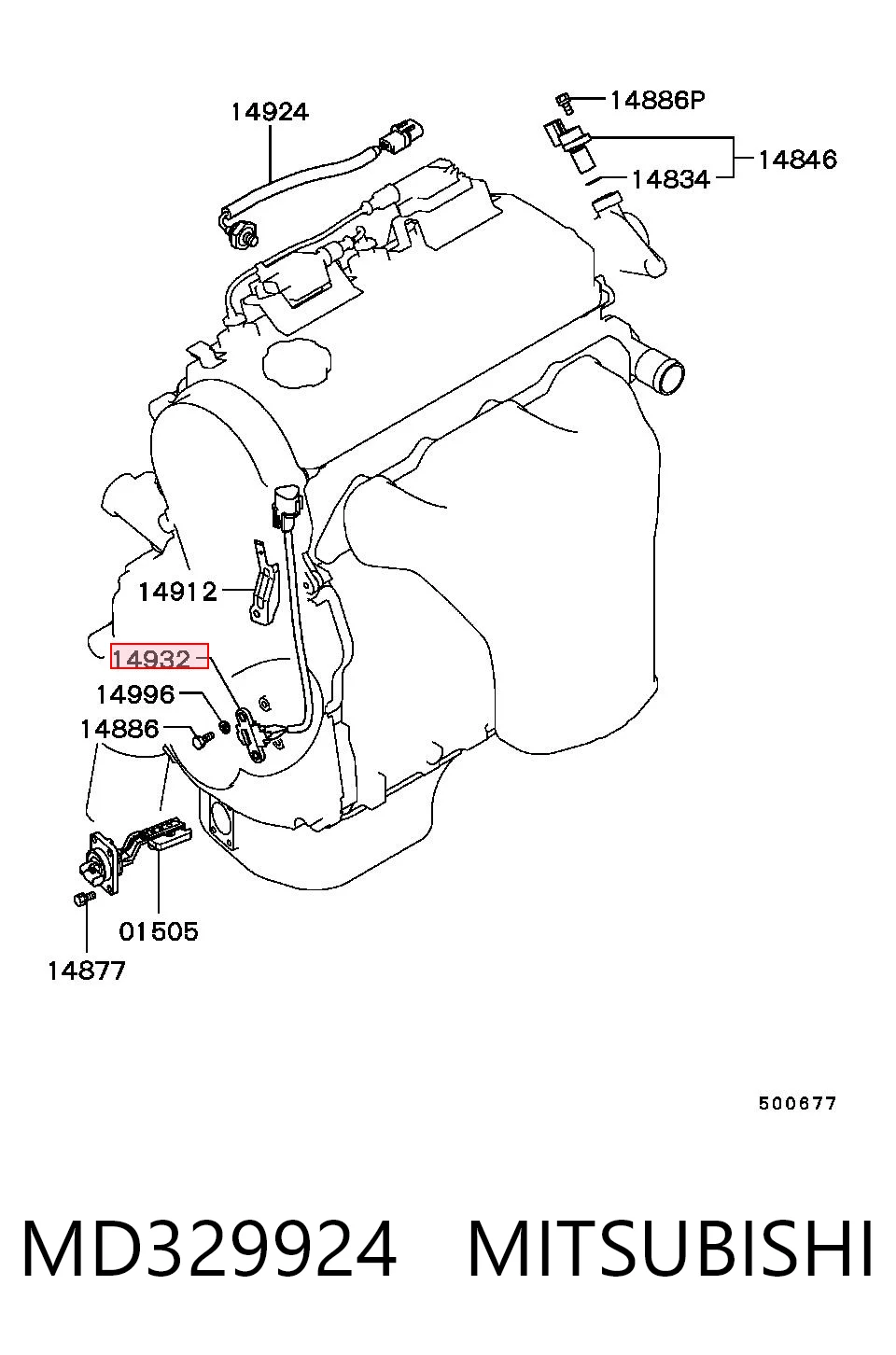 MD329924 Mitsubishi Sensor de posición del cigüeñal