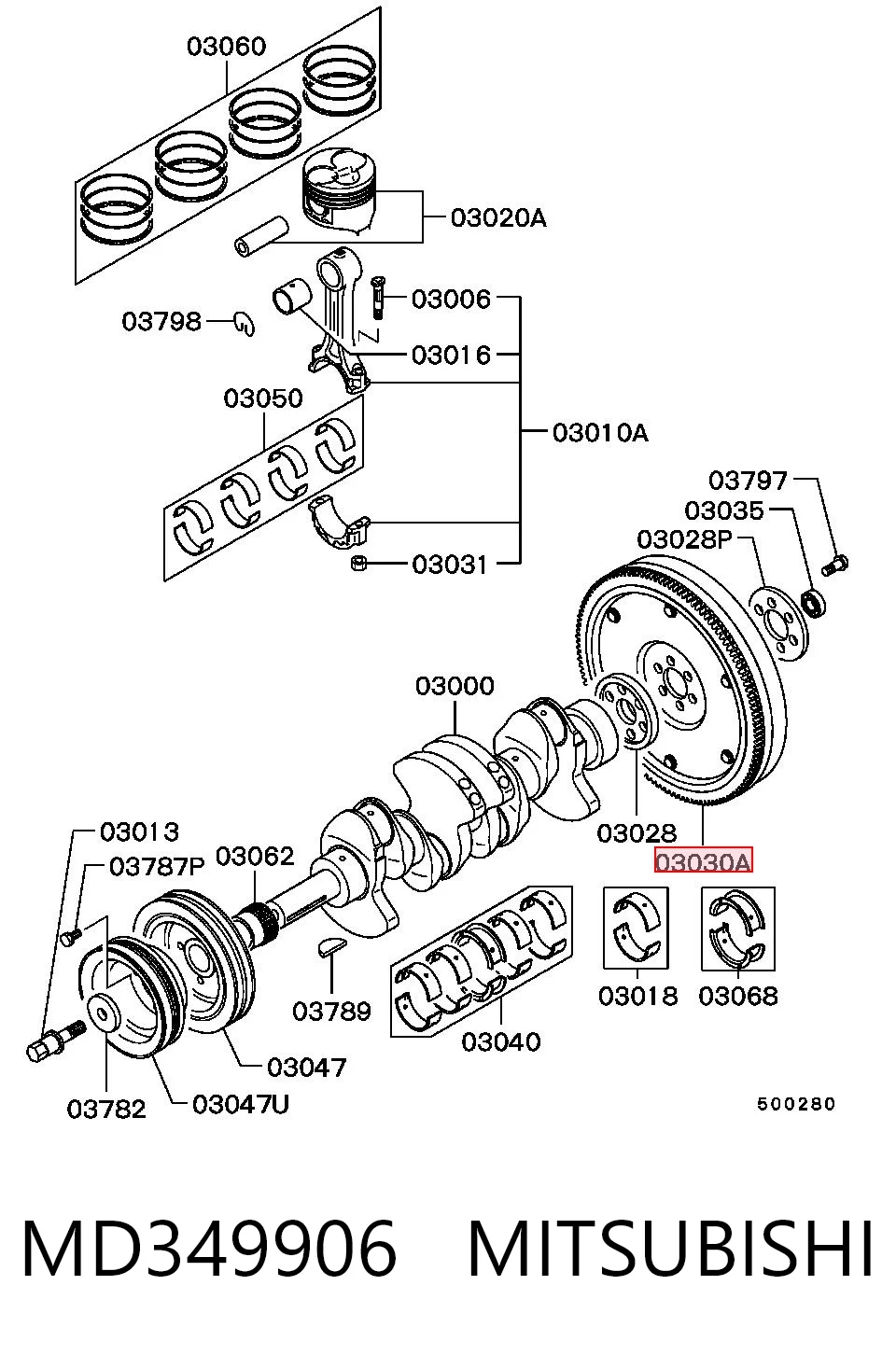 Volante motor para Mitsubishi L 200 K60, K70