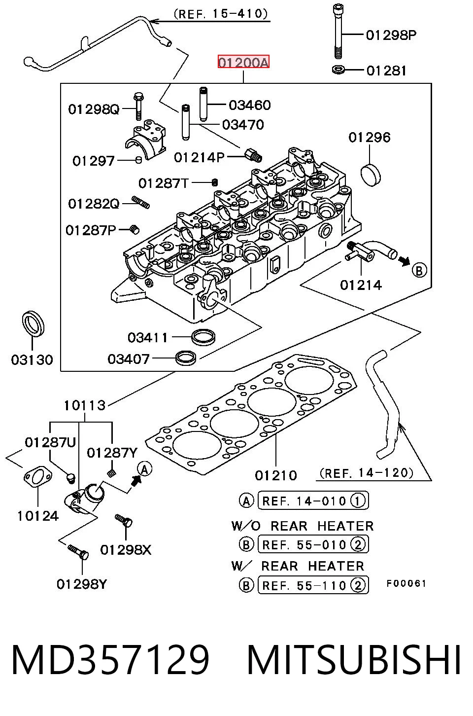 Culata MD357129 MITSUBISHI
