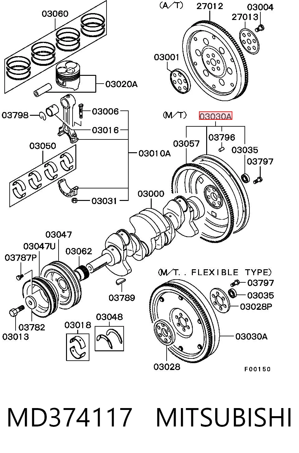 Volante de motor Mitsubishi L 200  (1996-2007)