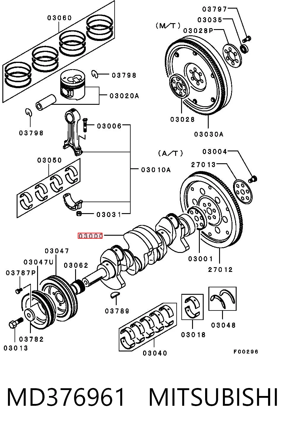 Cigüeñal MD376961 MITSUBISHI