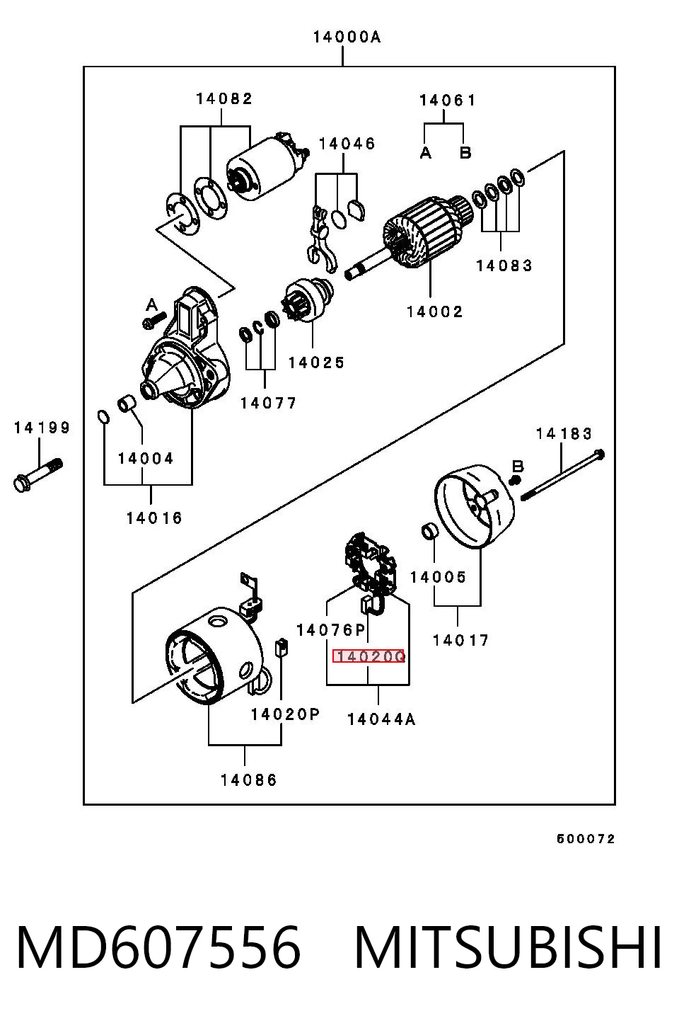 Escobilla de motor de arranque 940113190130 Magneti Marelli