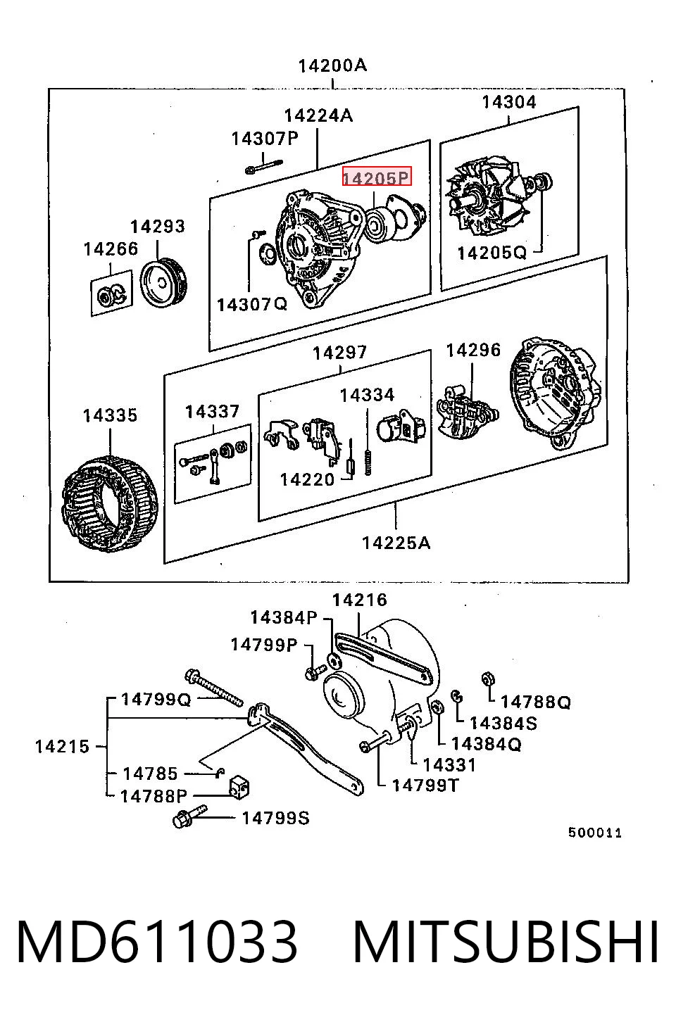 Rodamiento alternador para Opel Frontera 6B
