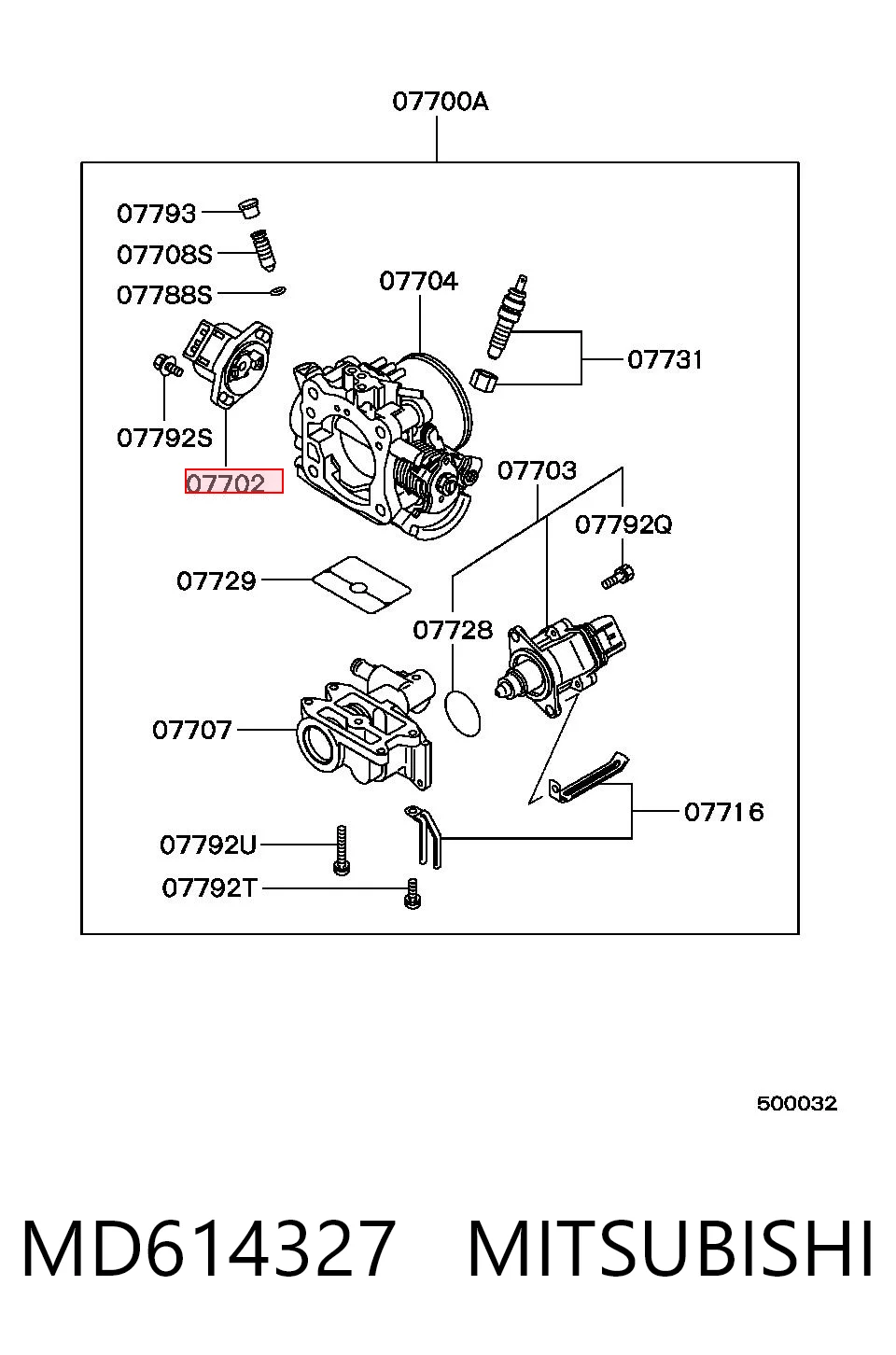 Sensor de posición del acelerador para Mitsubishi Lancer IV C6A, C7A