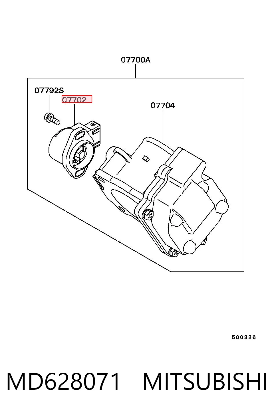MD628071 Mitsubishi Sensor de posición del acelerador