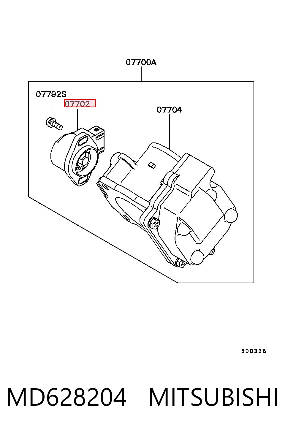 MD628204 Mitsubishi Sensor de posición del acelerador