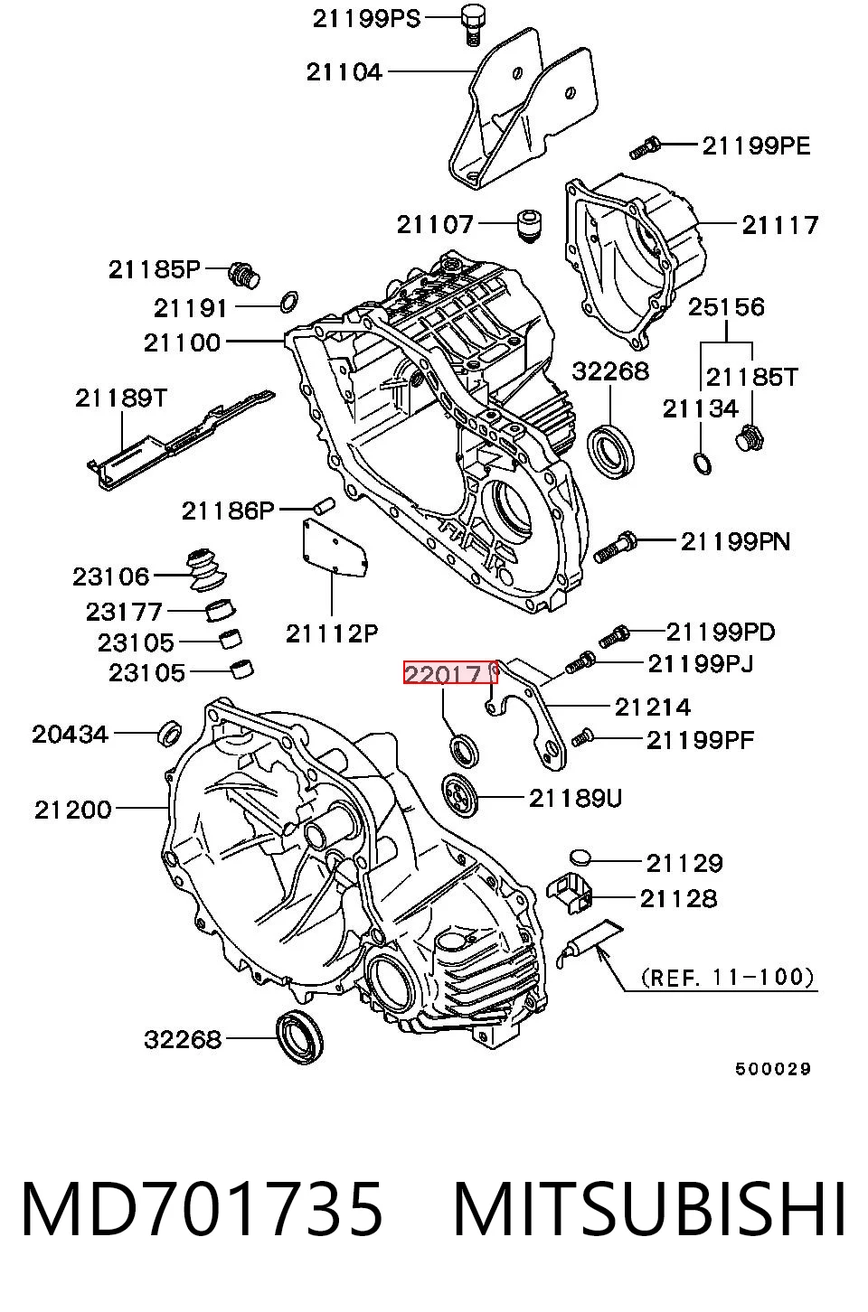 Retén del eje intermedio (de equilibrado) del motor Musashi F4225