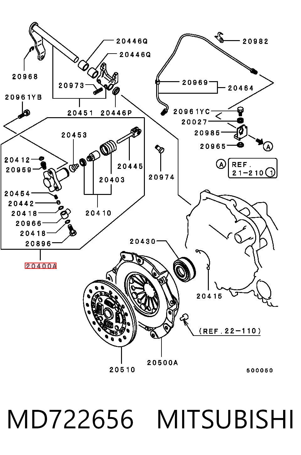 Comprar Cilindro receptor de embrague Mitsubishi Lancer IV C6A, C7A a bajo precio