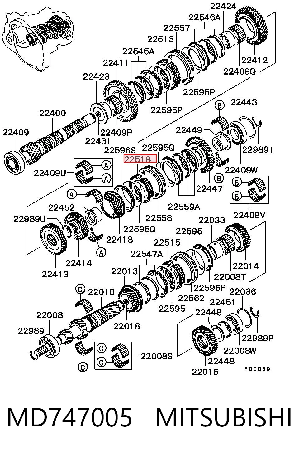 MD747005 Mitsubishi
