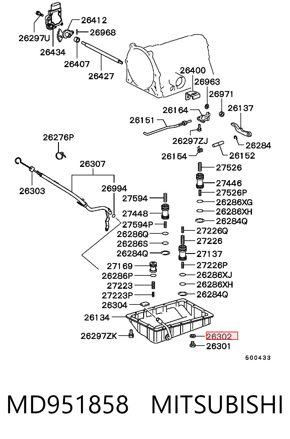 Comprar Junta del tapón del cárter de la transmisión automática Mitsubishi L 200 K60, K70 a bajo precio