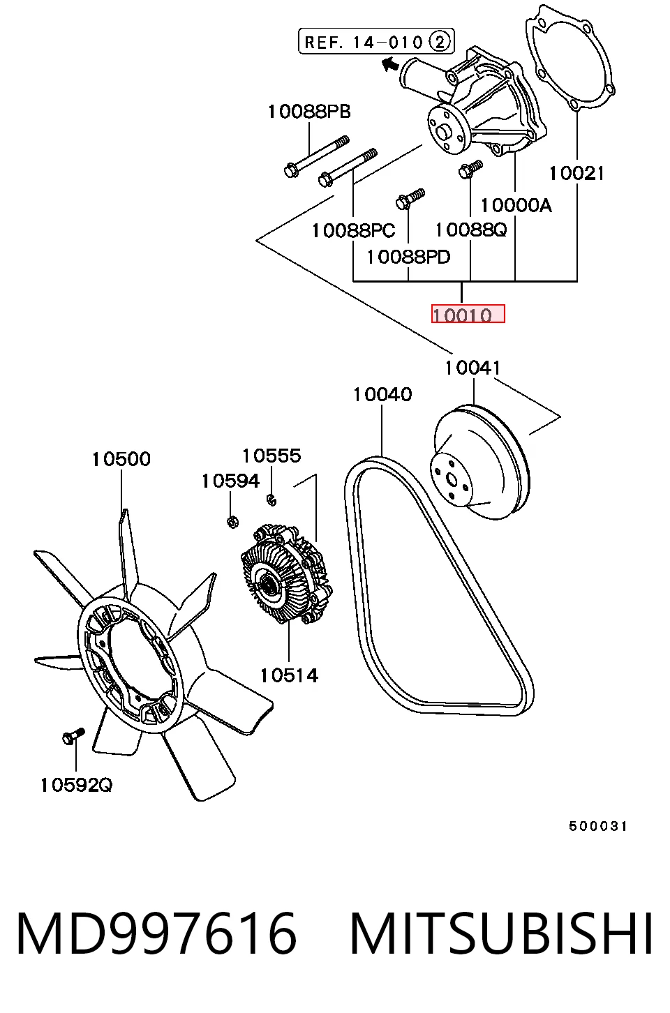 MD997616 Mitsubishi
