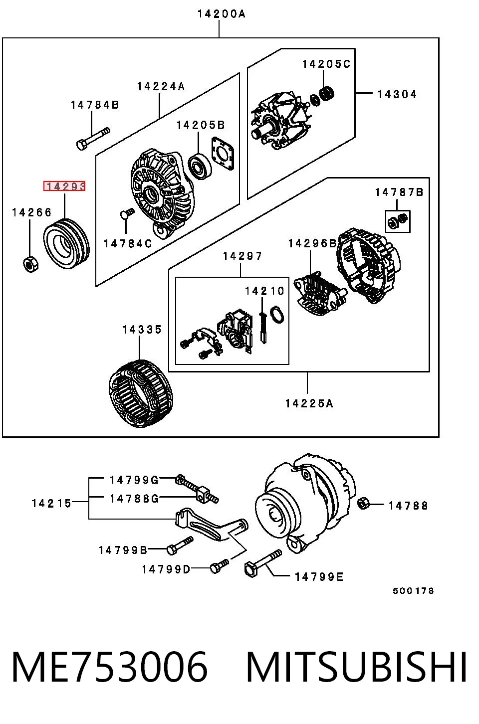 Comprar Polea del alternador Mitsubishi Pajero III V70 a bajo precio