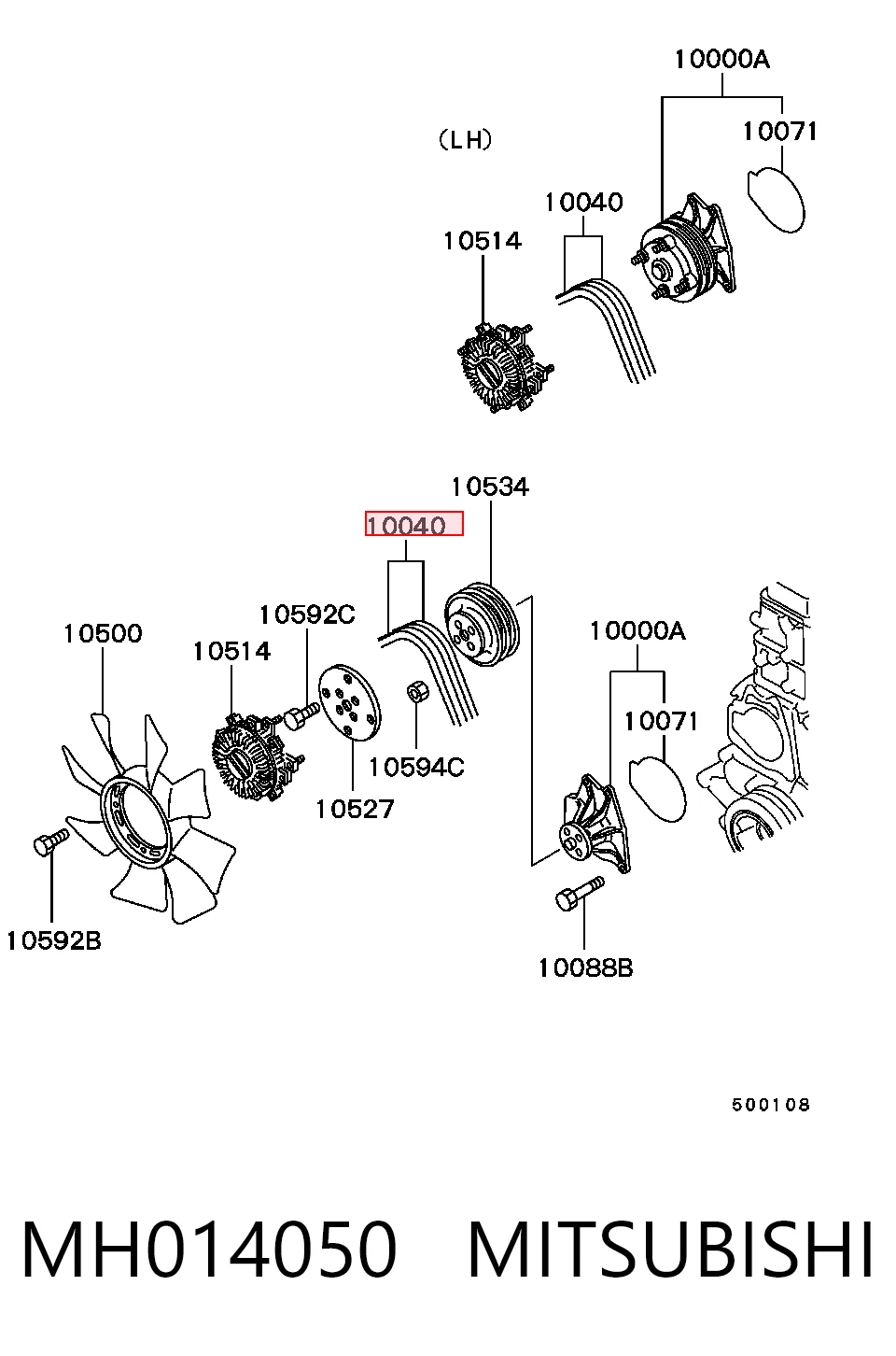 Correa de alternador 10A0975HD Dayco