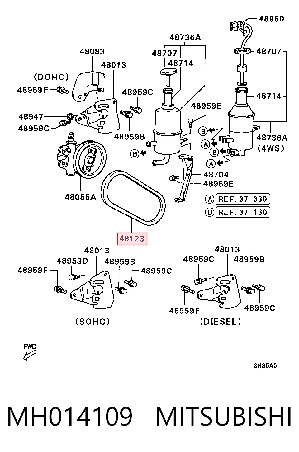 MH014109 Hyundai/Kia Correa poly v