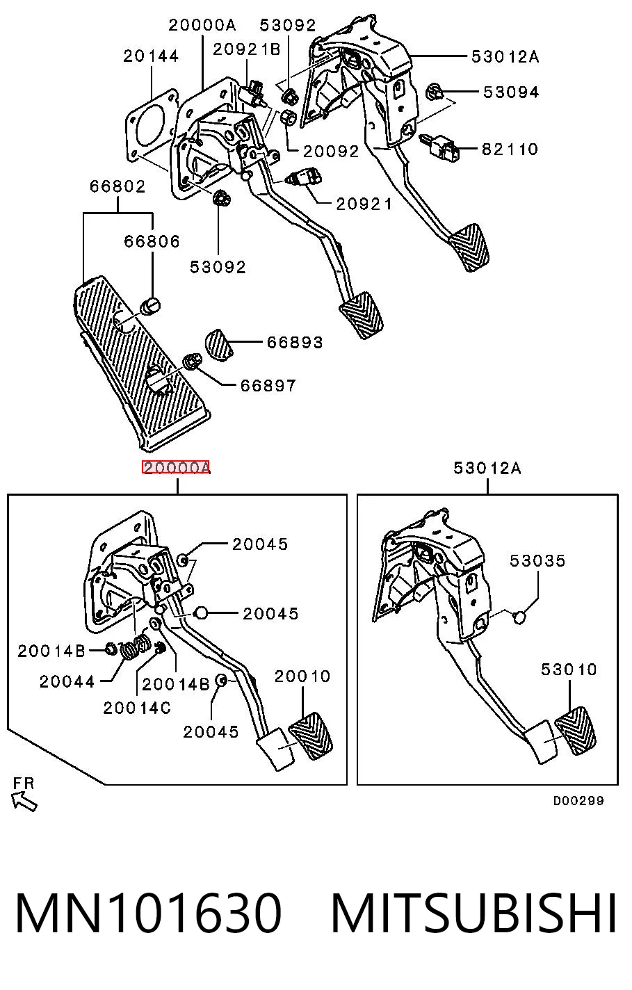 Pedal de embrague para Mitsubishi Outlander II (CWW)