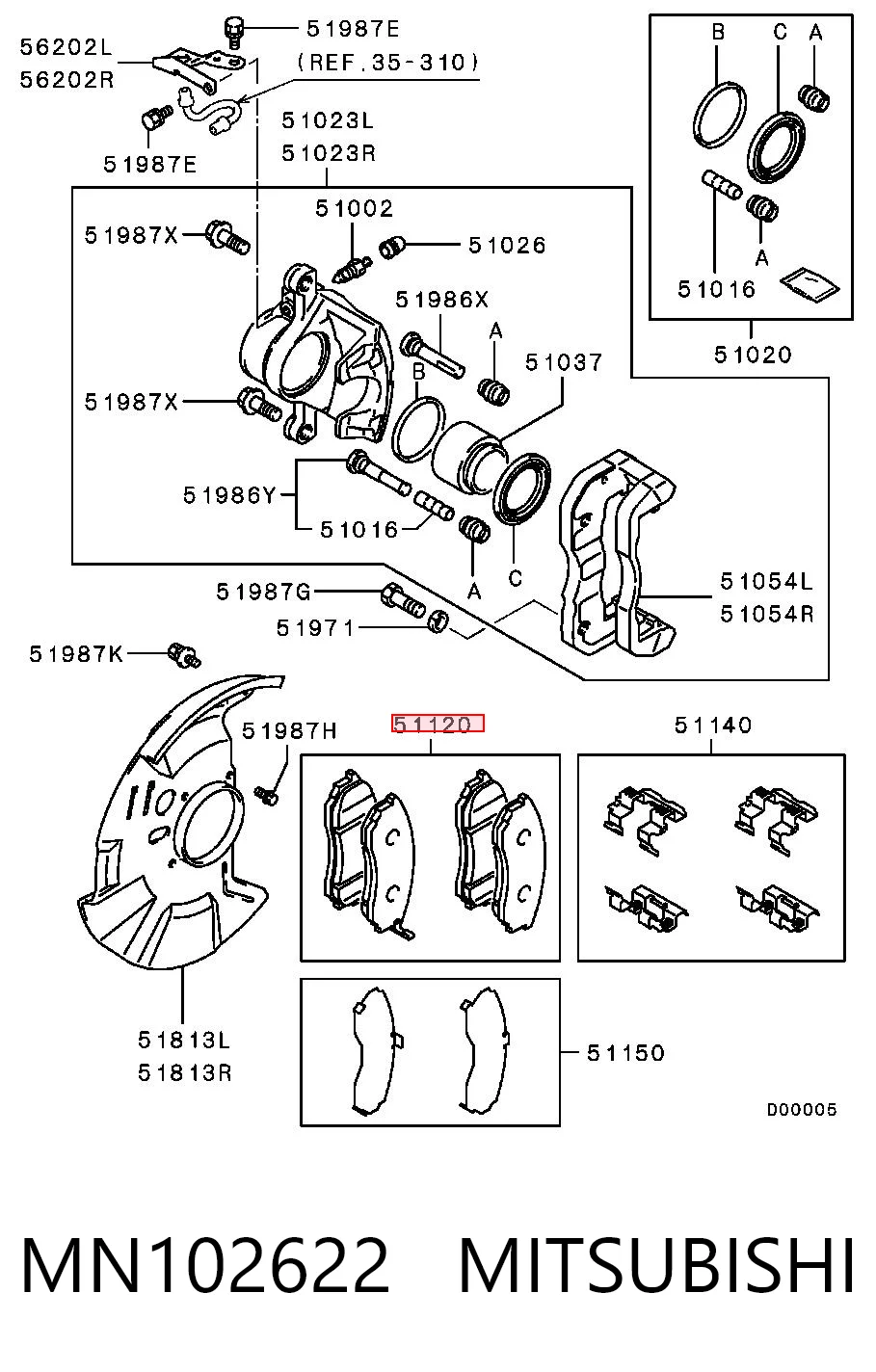 MN102622 Mitsubishi