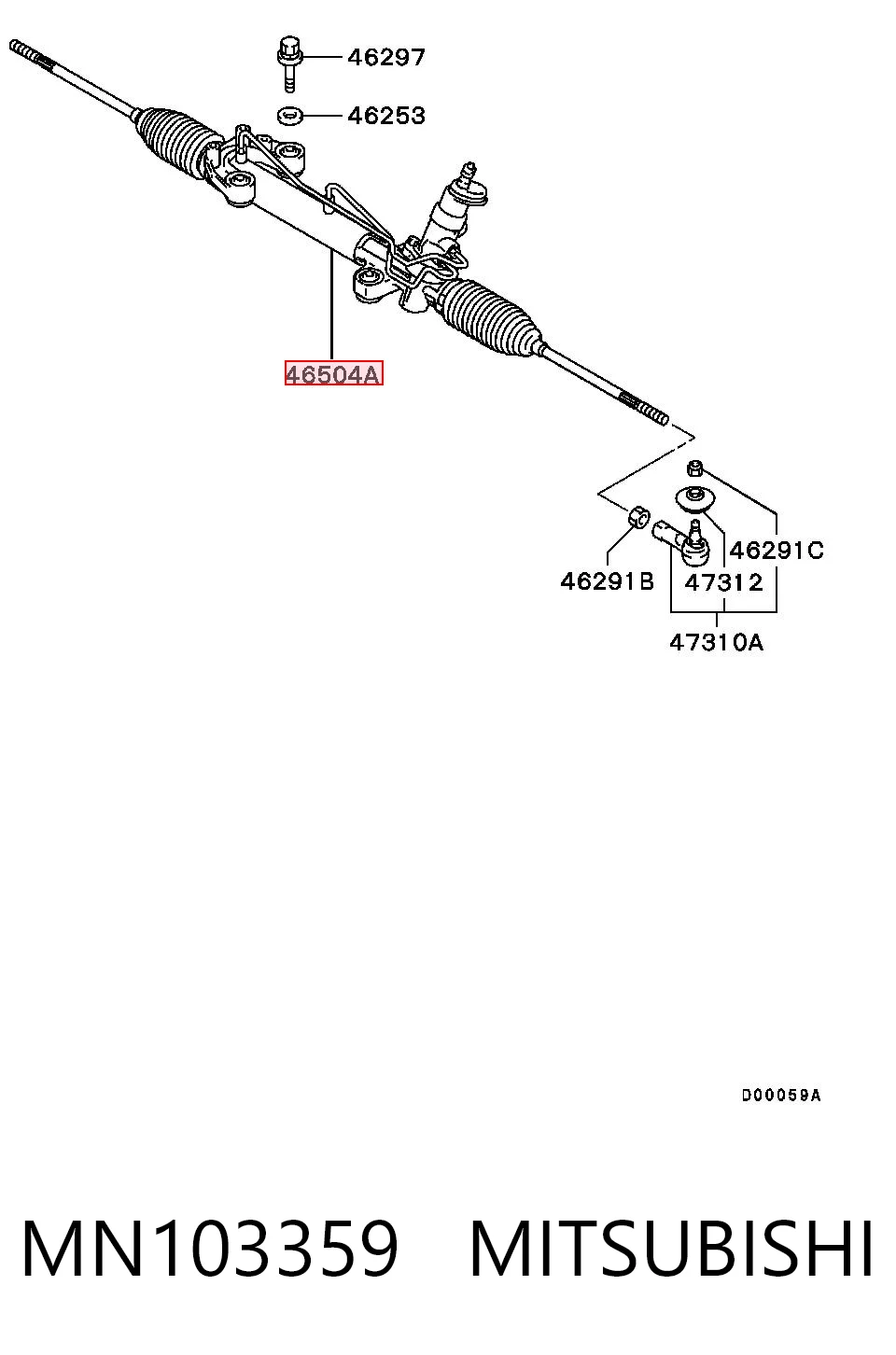 Engranaje de dirección Mitsubishi MN103359 precio, desde 181,50 EUR