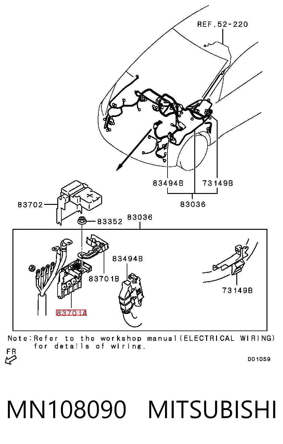 Caja de relés y fusibles para Mitsubishi Colt VII Z3