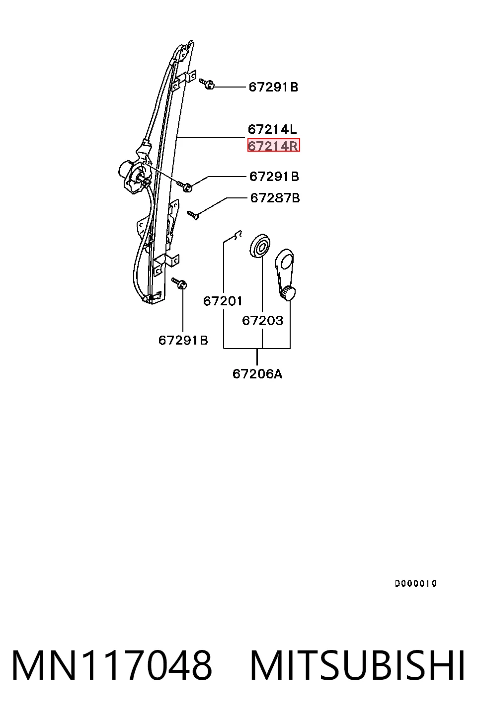 Comprar Mecanismo de elevalunas delantero derecha Mitsubishi Pajero III 