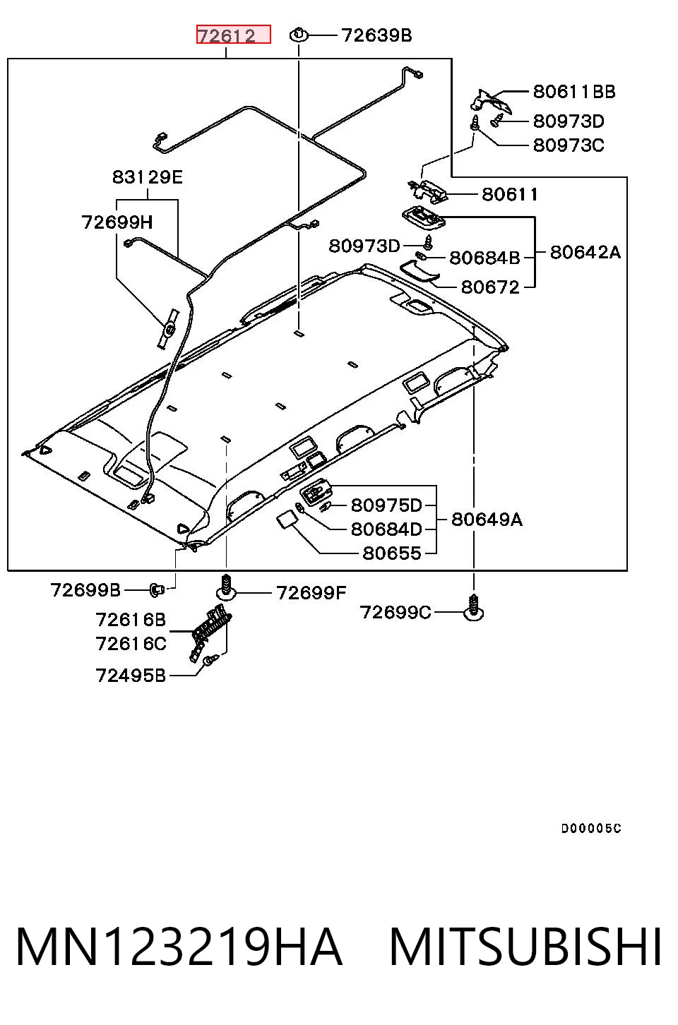Comprar Guarnecido de techo Mitsubishi Pajero III V70 a bajo precio