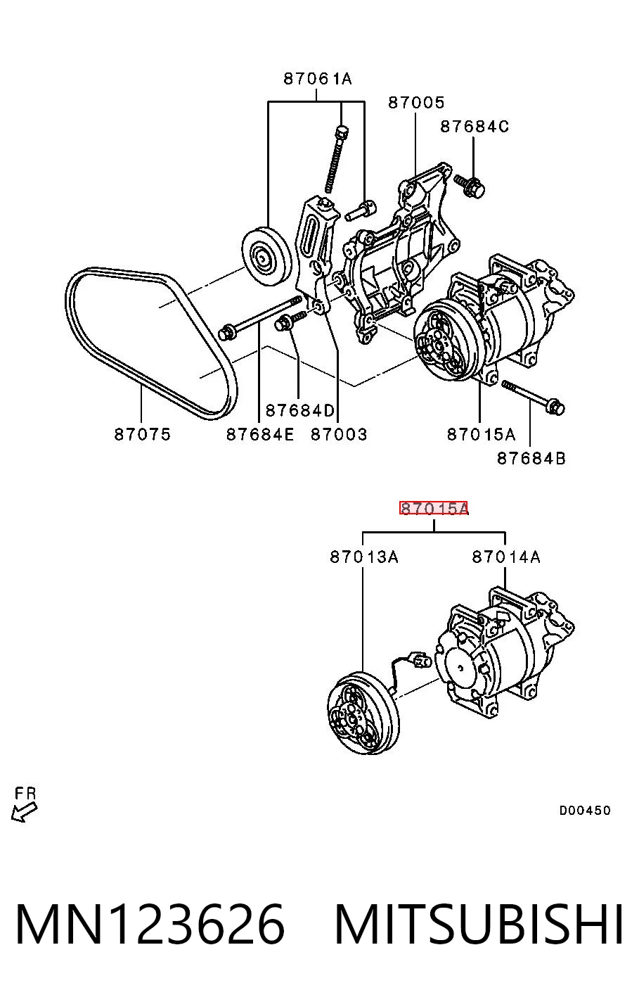 MN123626 Mitsubishi Compresor climatizador