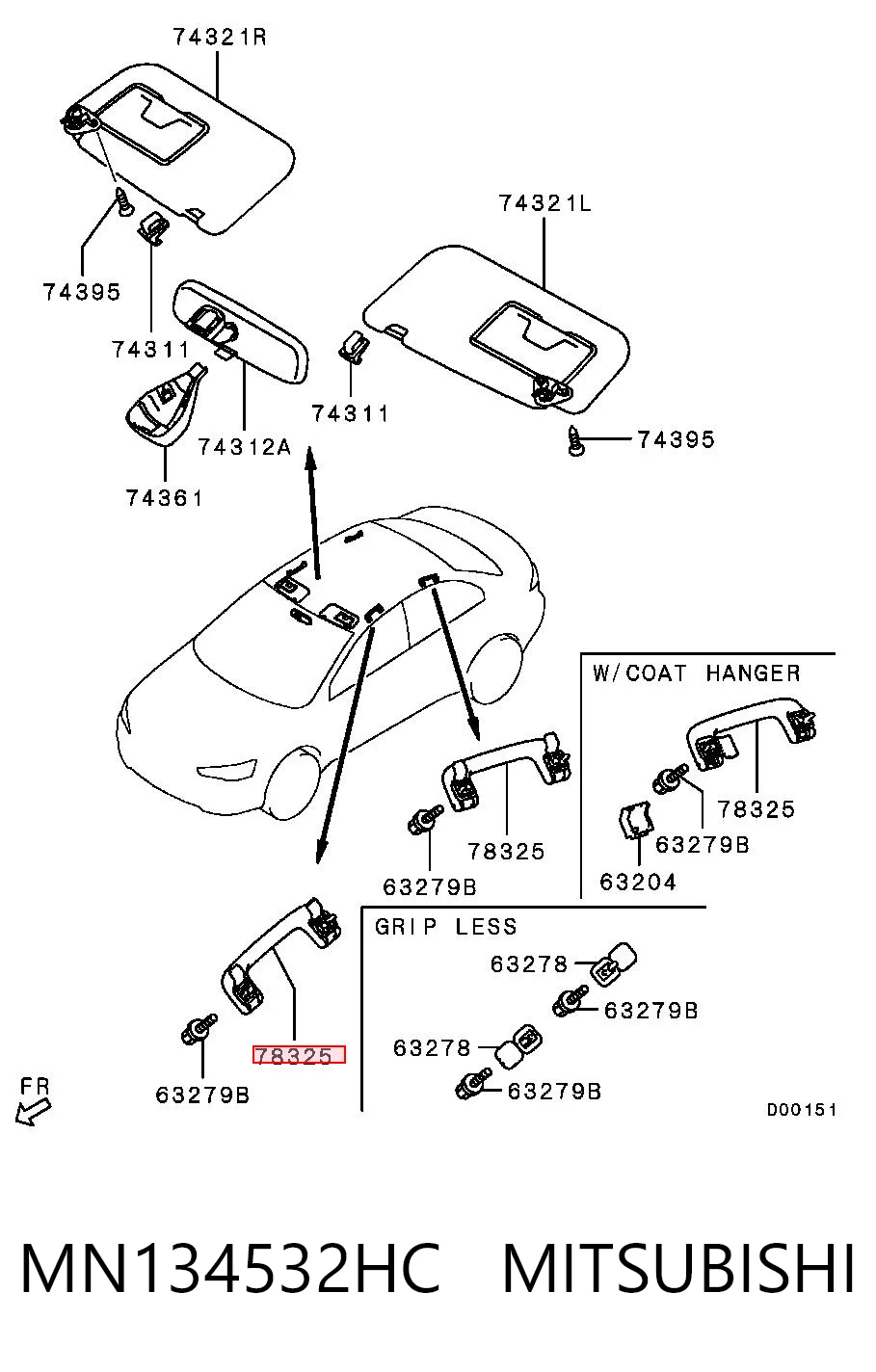 7610A111HC Chrysler Asa de techo