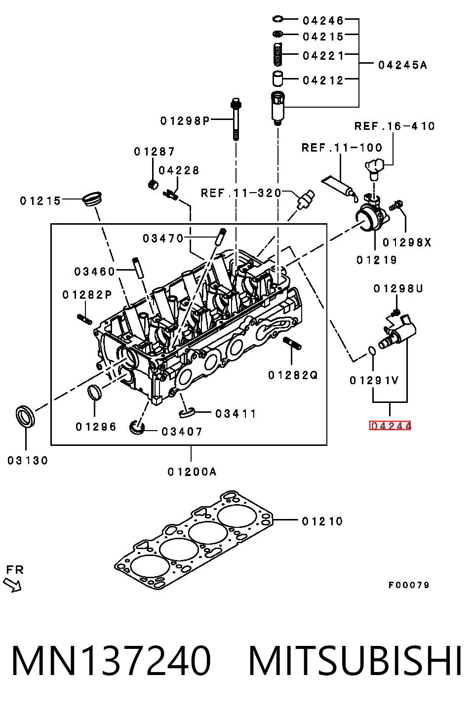 Válvula de control de aceite del árbol de levas Mitsubishi Outlander I