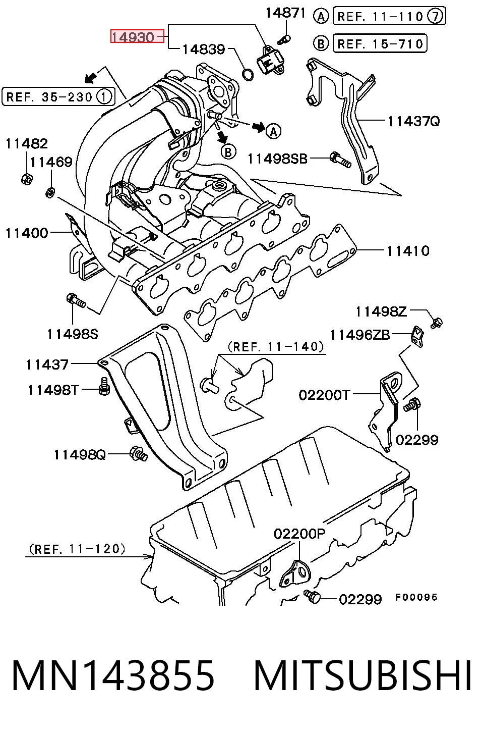 MN143855 Mitsubishi Sensor De Presion Del Colector De Admision