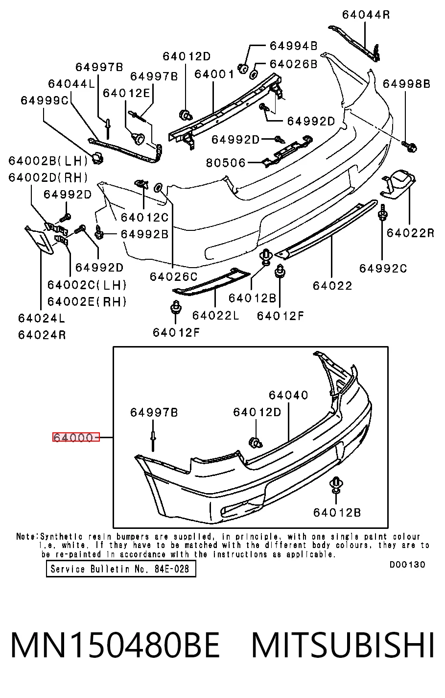 Comprar Parachoques trasero Mitsubishi Outlander I CU