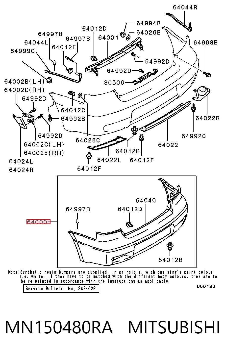 Comprar Parachoques trasero Mitsubishi Outlander I CU