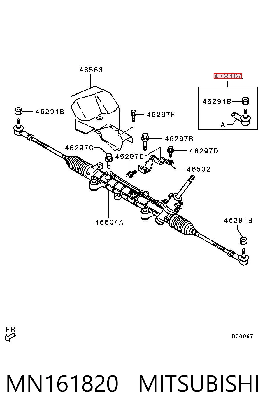 Comprar Rótula exterior de la barra de dirección Mitsubishi Galant IX DJ, DM a bajo precio