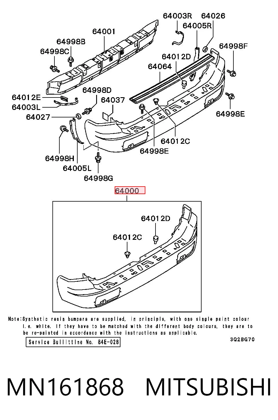 Defensa trasero para Mitsubishi Pajero SPORT I K90