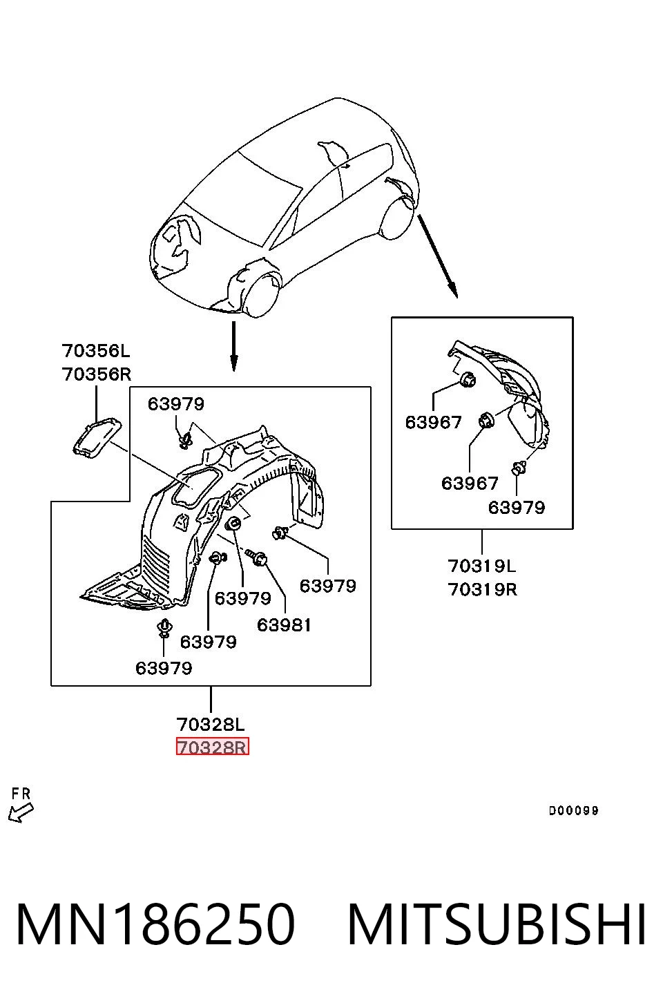 Paso rueda para Mitsubishi Colt Z3A