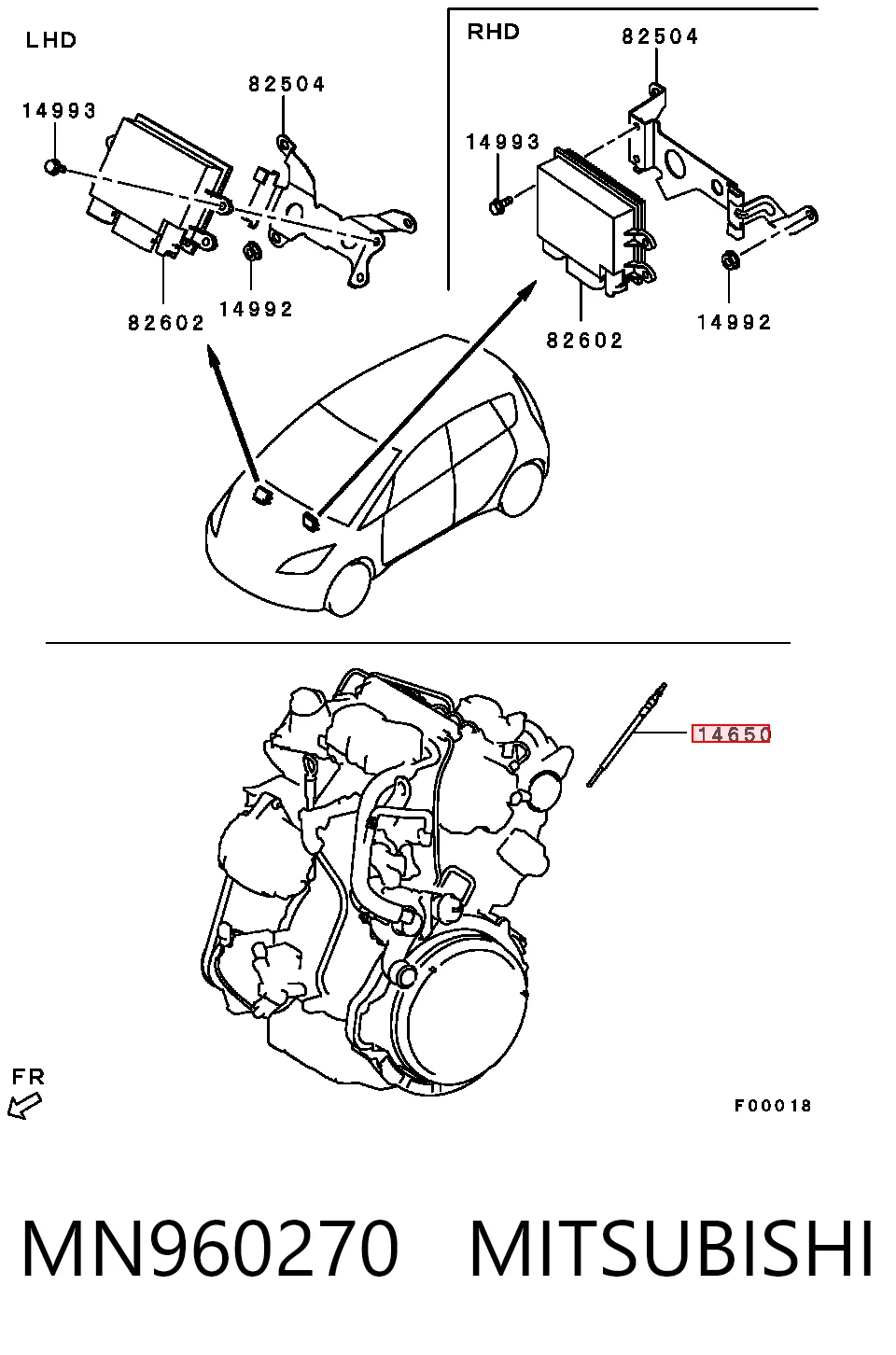 Bujía de precalentamiento para Mitsubishi Colt Z3A