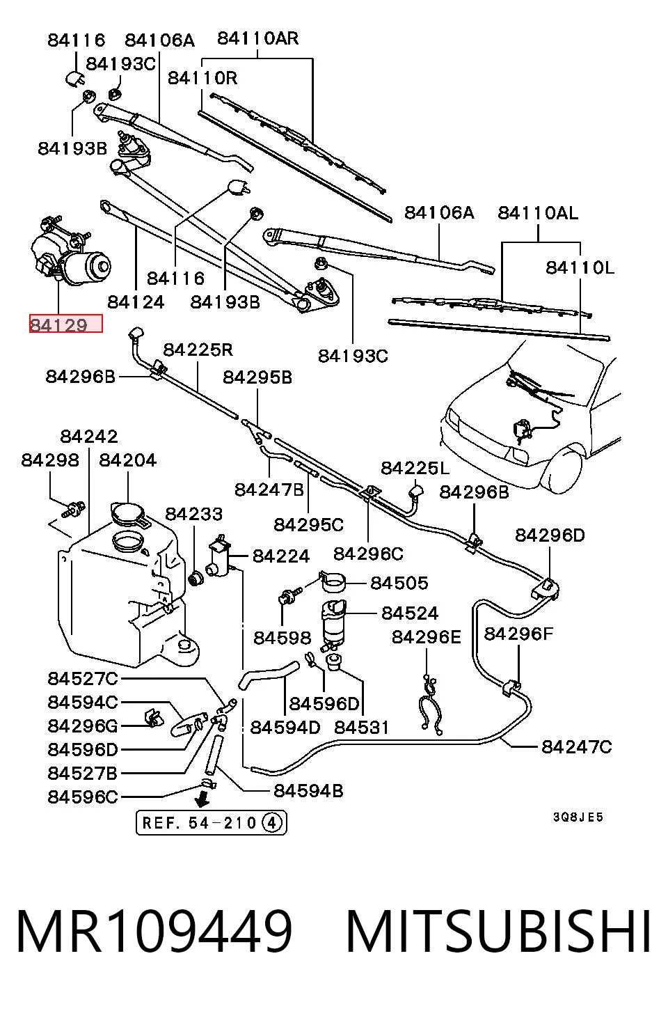 Comprar Motor del limpiaparabrisas Mitsubishi L 200 K60, K70 a bajo precio