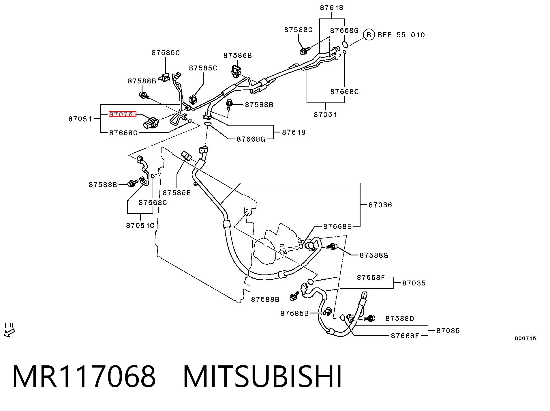 Sensor de baja presion aire acondicionado para Mitsubishi Pajero III 
