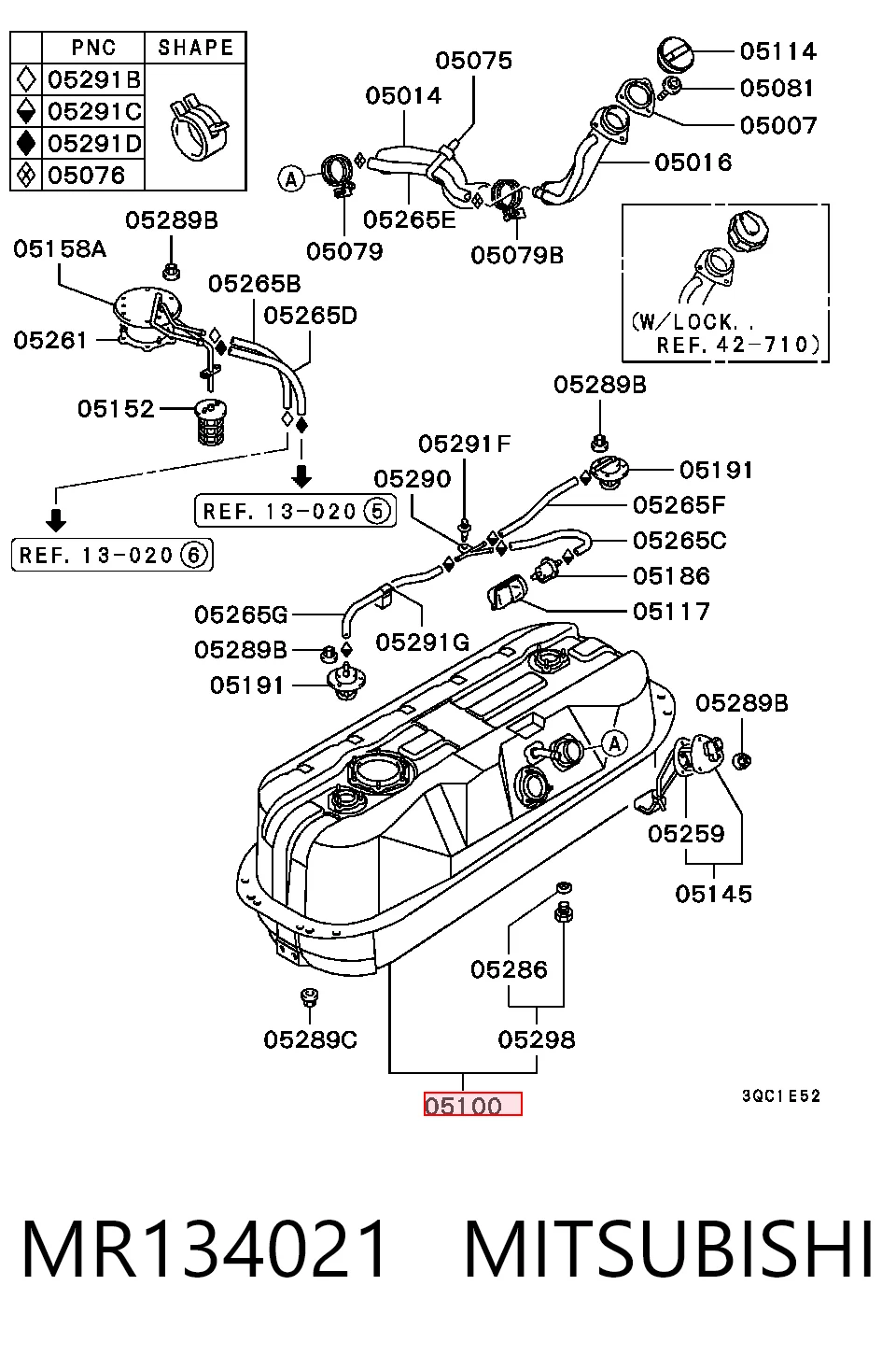 Depósito de gasolina Mitsubishi L 200 III pick-up (K60, K70) (1996 - 2007) precio, desde 218,99 EUR
