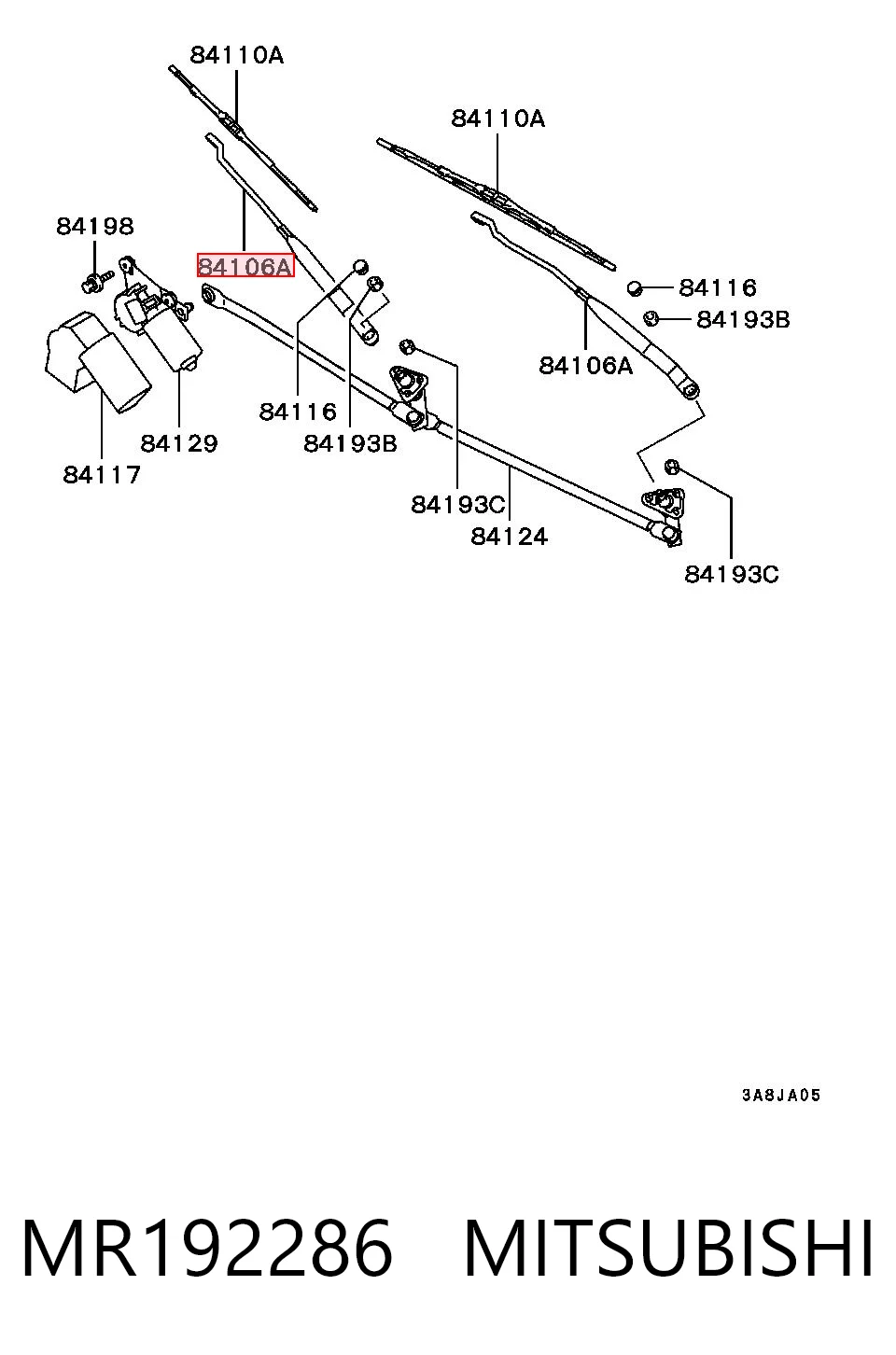 Brazo del limpiaparabrisas para Volvo S40 VS