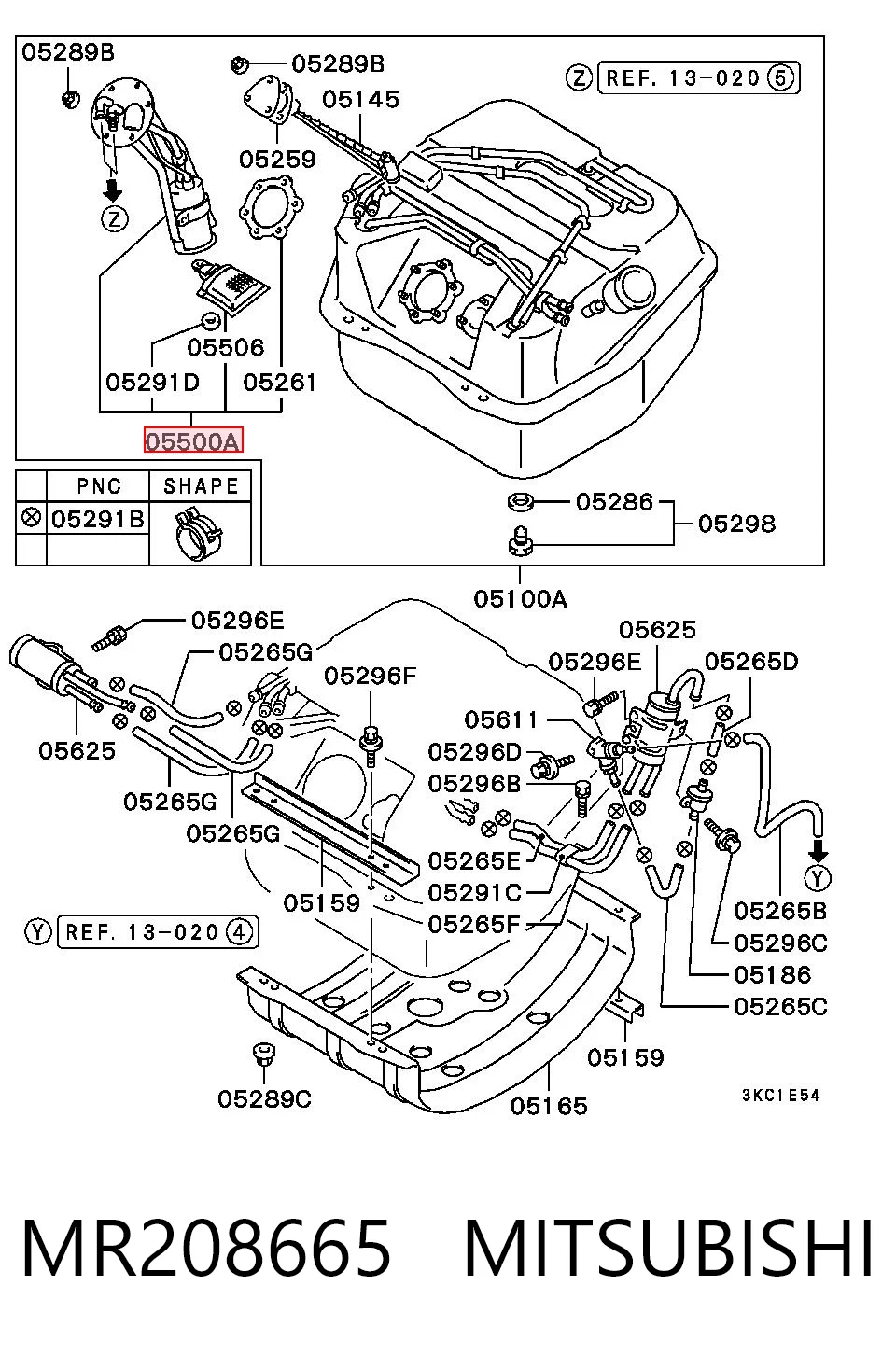 MR208665 Mitsubishi Unidad de alimentación de combustible