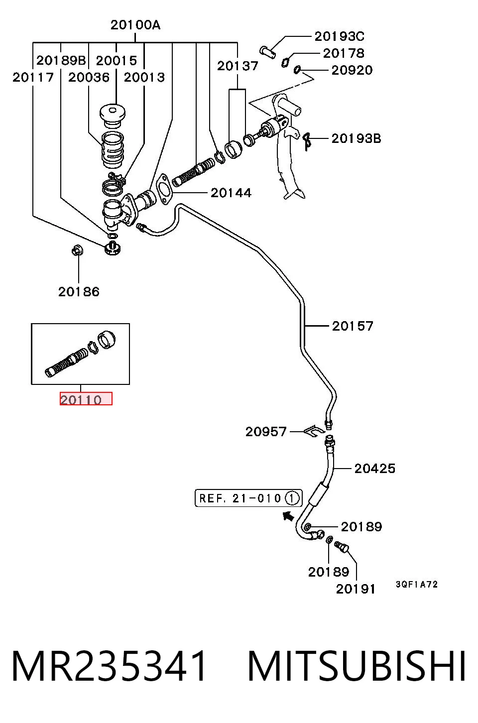 Juego de reparación cilindro maestro de embrague para Mitsubishi Montero K8, K9