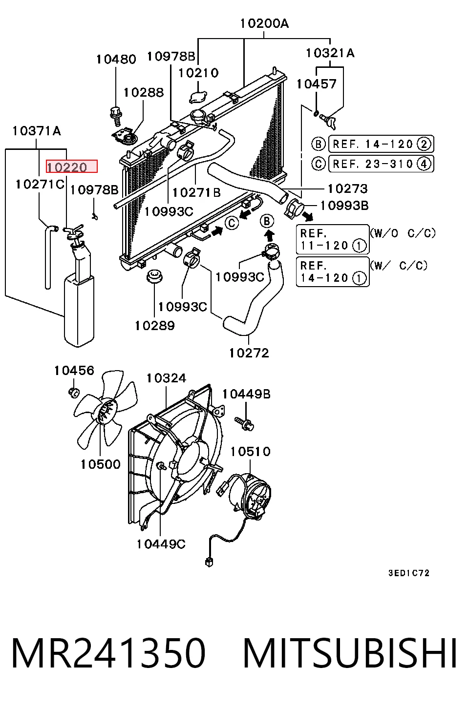 Tapón del radiador de refrigerante para Mitsubishi Lancer V CB, CD, CE