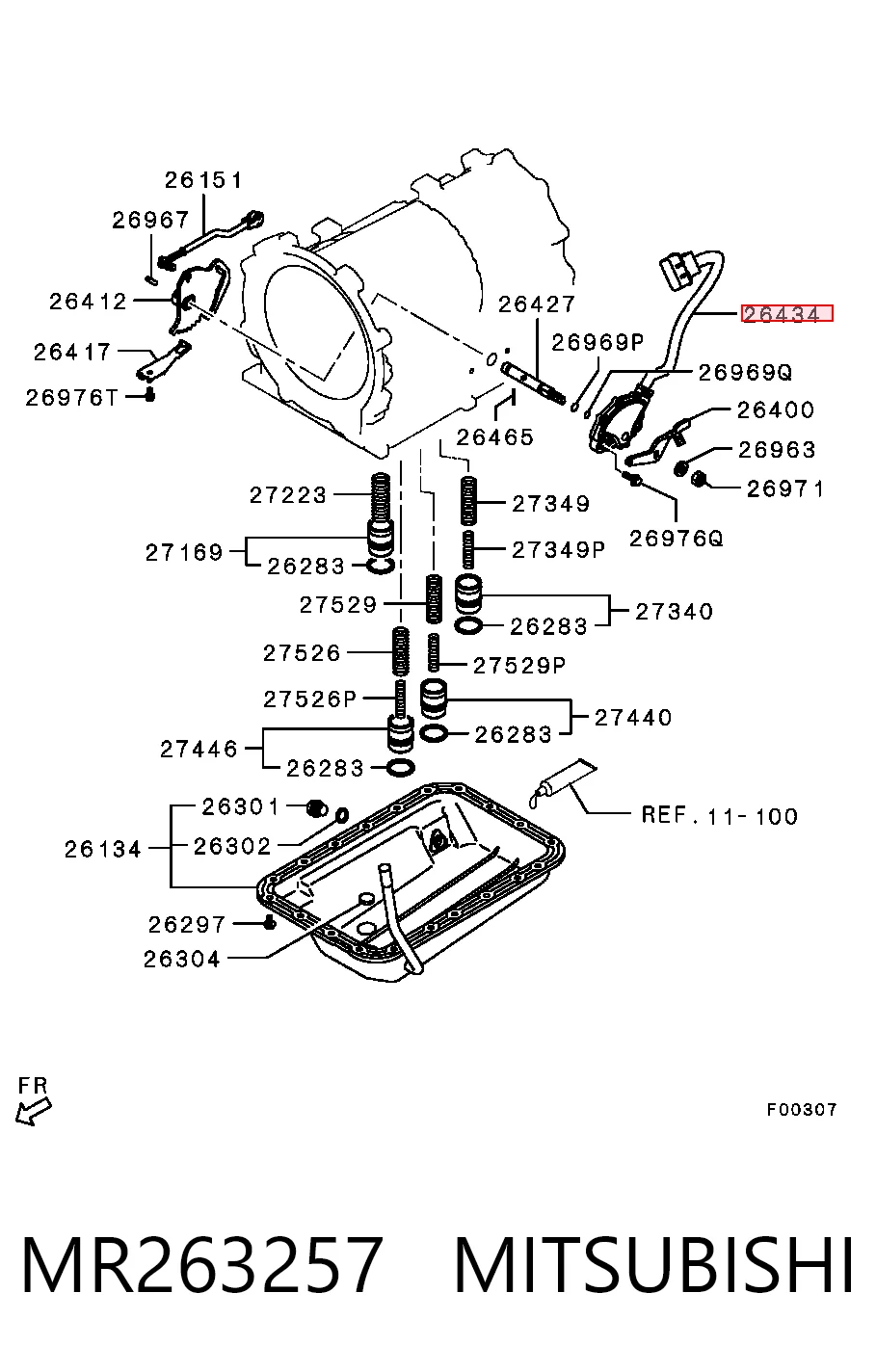 MR263257 Mitsubishi Sensor de posiciones de la transmisión automática