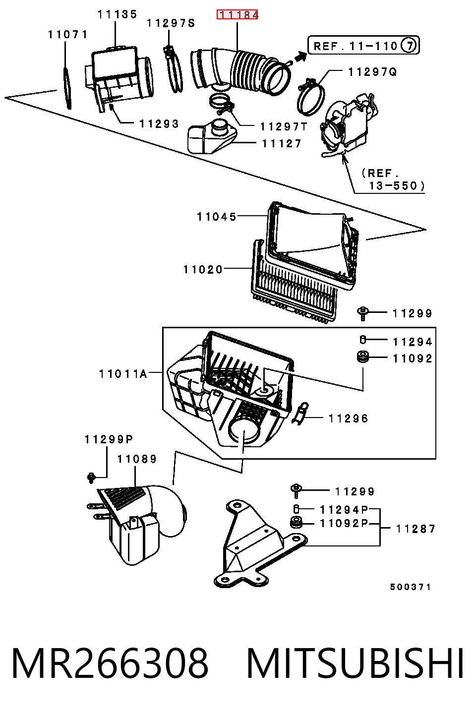 Comprar Manguito de aire del medidor de masa de aire Mitsubishi Montero K8, K9 a bajo precio
