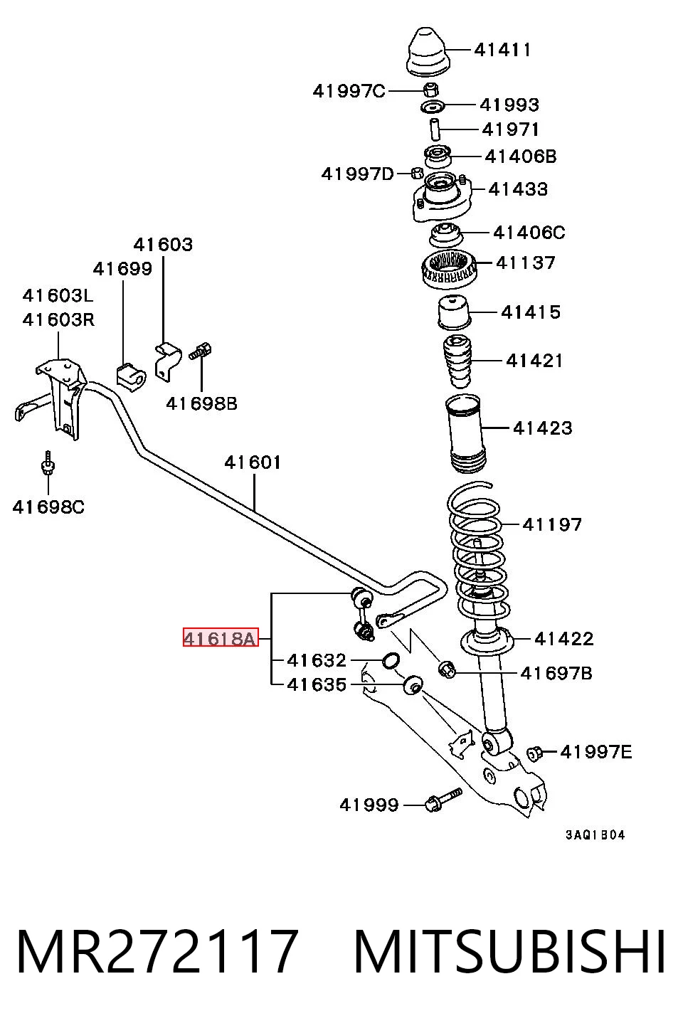 Soporte estabilizador Mitsubishi Lancer VI desde 15,96 €