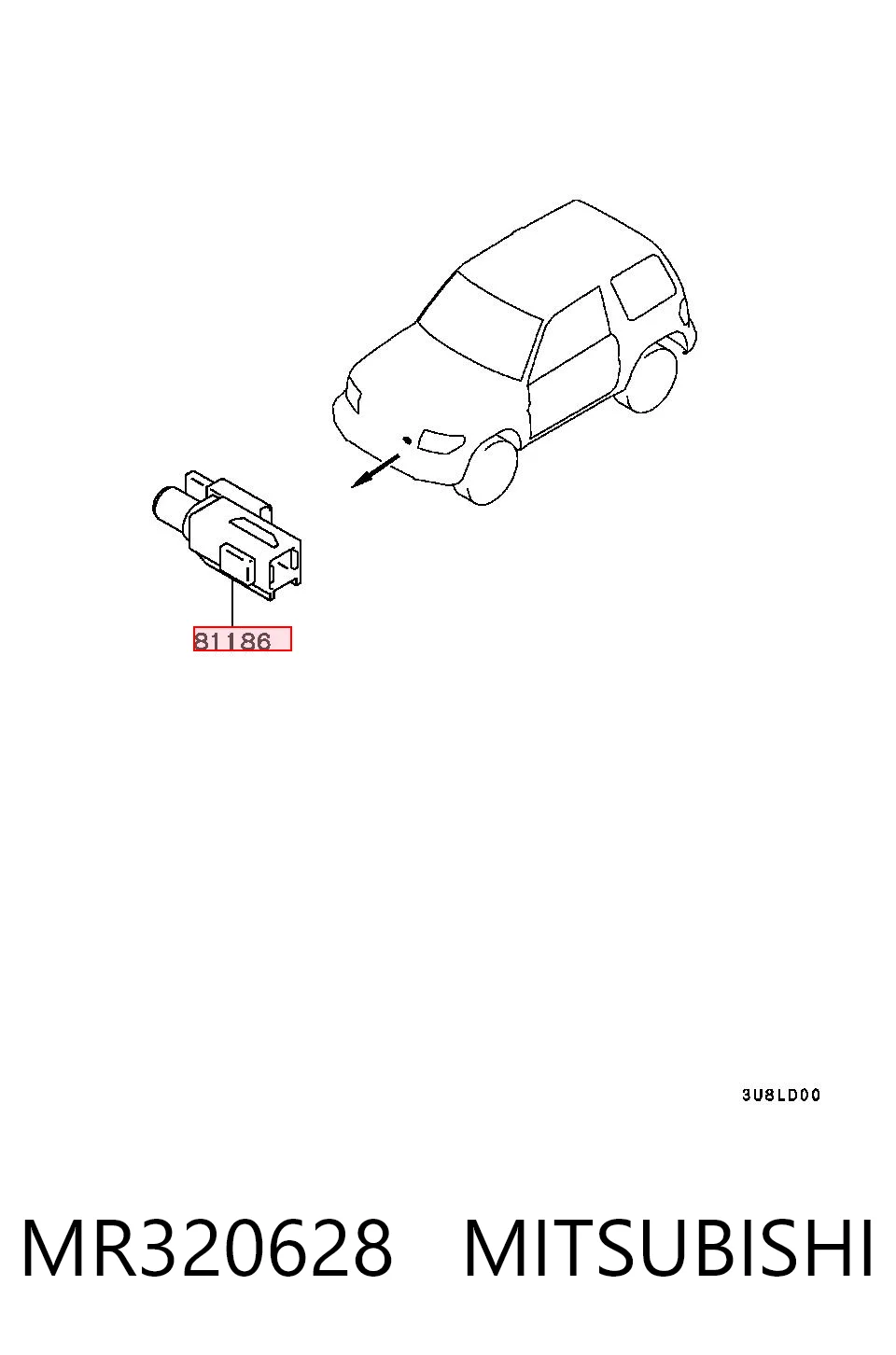 MR320628 Mitsubishi Sensor de temperatura ambiente