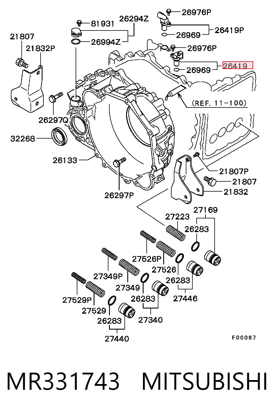 MR331743 Mitsubishi Captador de velocidad