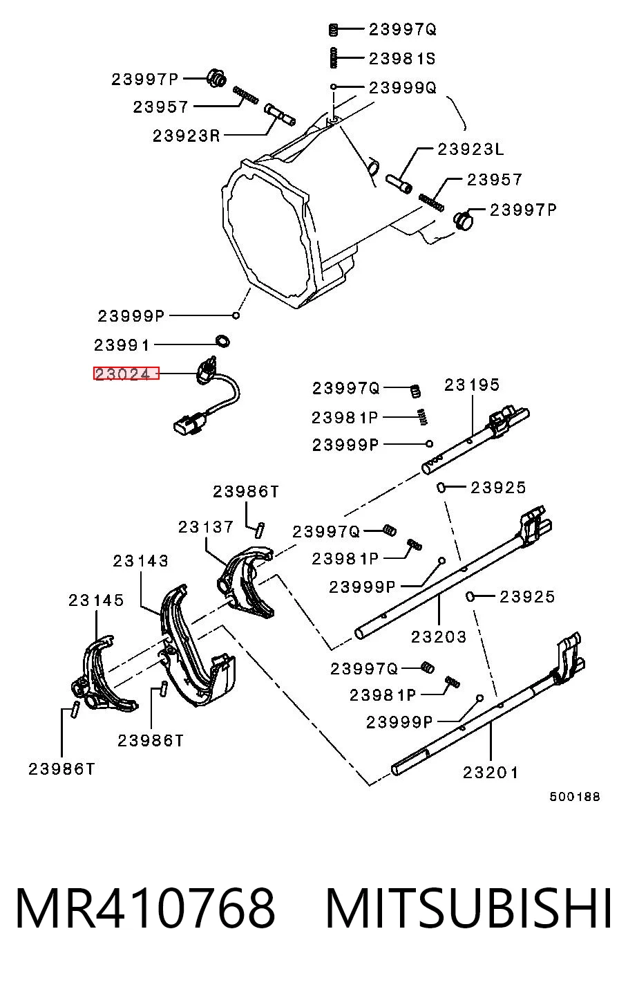 Sensor de marcha atrás para Mitsubishi Pajero H60, H70